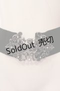 axes femme / 薔薇ブーケバックル太ベルト  シルバー O-25-06-24-026-AX-ZA-OW-OS