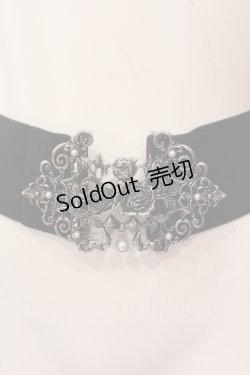 画像1: axes femme / 薔薇ブーケバックル太ベルト  シルバー O-25-06-24-026-AX-ZA-OW-OS