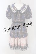 LIZ LISA / シャーロット柄ワンピース  ネイビー×ブラウン O-25-06-26-029-LO-OP-IG-OS