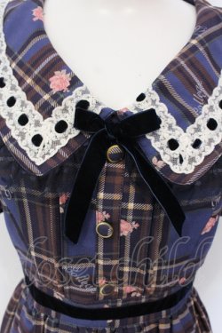 画像2: LIZ LISA / シャーロット柄ワンピース  ネイビー×ブラウン O-25-06-26-029-LO-OP-IG-OS