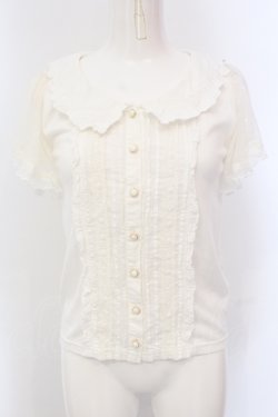 画像1: LIZ LISA / リボン刺繍ブラウス  シロ O-25-06-26-036-LO-BL-IG-OS