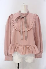 FLC / 皆方由衣コラボペプラムブラウス M ピンク O-25-06-26-037-LO-BL-IG-OS