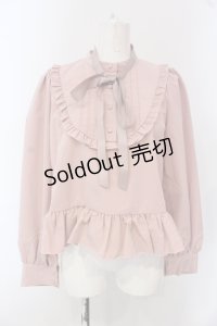 FLC / 皆方由衣コラボペプラムブラウス M ピンク O-25-06-26-037-LO-BL-IG-OS