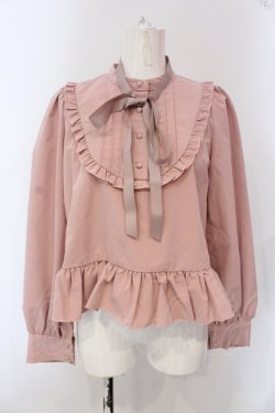 画像1: FLC / 皆方由衣コラボペプラムブラウス M ピンク O-25-06-26-037-LO-BL-IG-OS