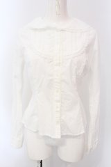 Victorian maiden / ピンタックセーラーカラーブラウス  シロ O-25-06-26-046-CL-BL-IG-OS