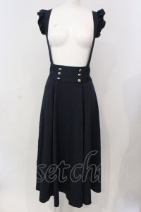 axes femme / フリルサス付ハイウエストスカート F ネイビー O-25-06-26-049-AX-SK-OW-OS