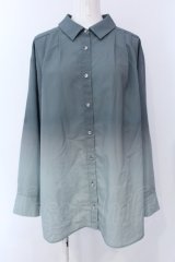 axes femme / グラデーションシャツ F グリーン O-25-06-26-050-AX-BL-OW-OS