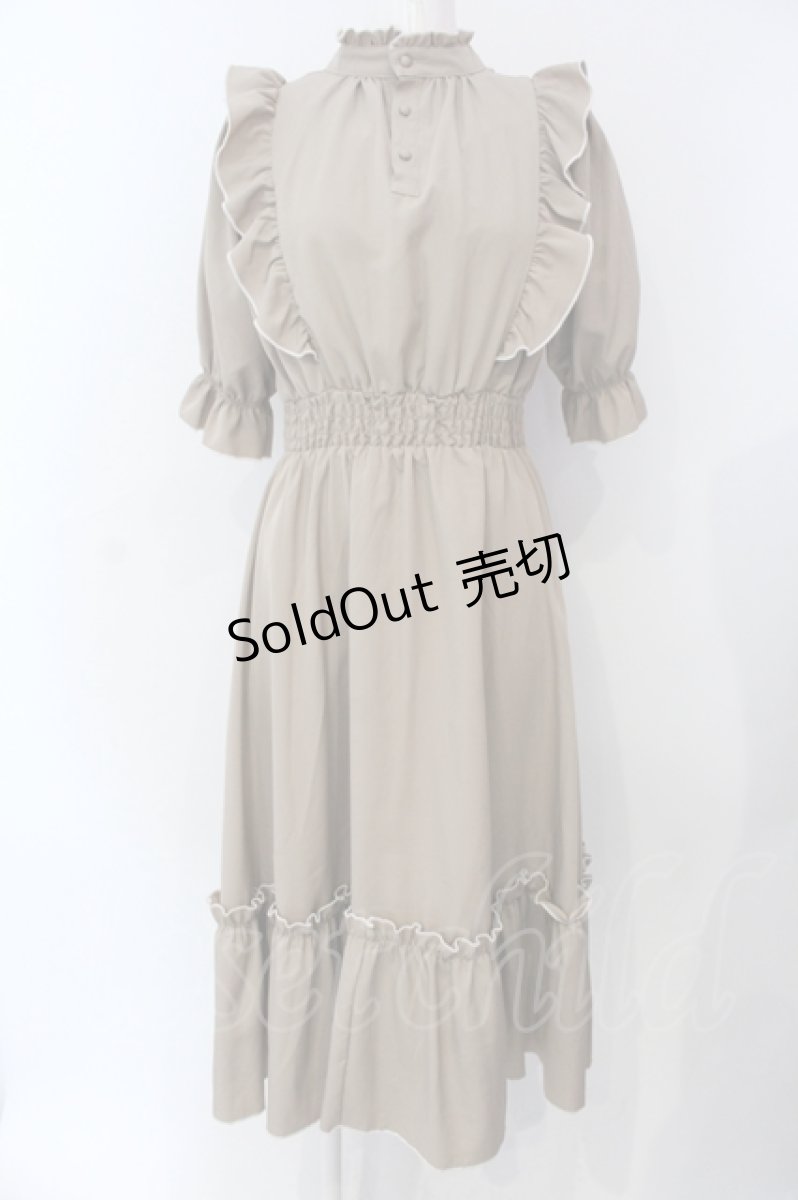 画像1: m petit by misako / NINA'SコラボAMハイショクメローワンピース S ベージュ O-25-06-26-055-LO-OP-OW-ZH (1)