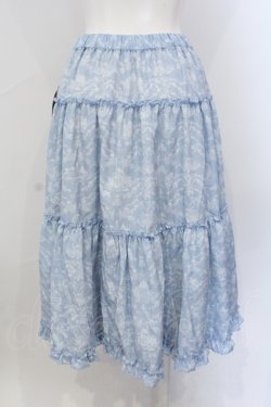 画像2: m petit by misako / NINA'S RVパニエスカート M サックス×アイボリー O-25-06-26-056-LO-SK-OW-OS
