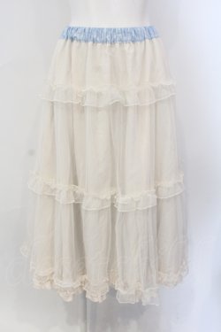 画像3: m petit by misako / NINA'S RVパニエスカート M サックス×アイボリー O-25-06-26-056-LO-SK-OW-OS
