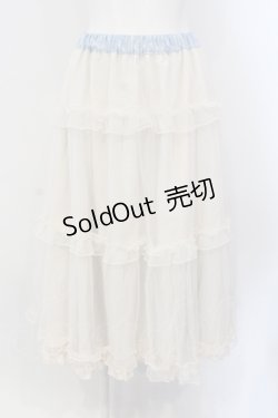 画像3: m petit by misako / NINA'S RVパニエスカート M サックス×アイボリー O-25-06-26-056-LO-SK-OW-ZT252