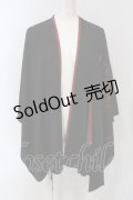 Qutie Frash / 万能ポンチョ  ブラック×レッド O-25-06-26-069-QU-TO-OW-OS