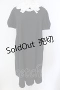 Jane Marple / リボンカラーカットワンピース M クロ×シロ O-25-06-26-073-JM-OP-OW-OS
