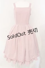 LIEF / ノーブルシフォンバッスルジャンパースカート  ピンク O-25-06-26-009-LO-OP-IG-ZS