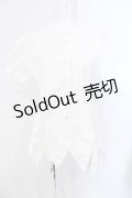 Jane Marple / ランダムカット丸襟ブラウス  シロ O-25-06-26-077-JM-BL-OW-ZT086