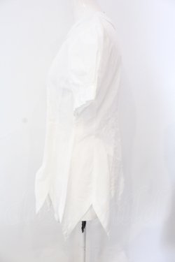 画像2: Jane Marple / ランダムカット丸襟ブラウス  シロ O-25-06-26-077-JM-BL-OW-OS