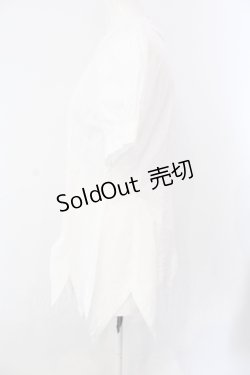 画像2: Jane Marple / ランダムカット丸襟ブラウス  シロ O-25-06-26-077-JM-BL-OW-ZT086