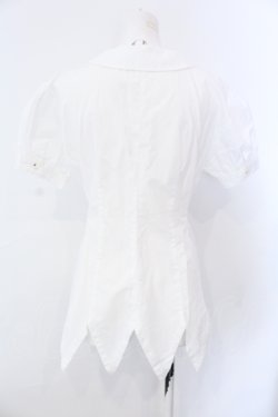 画像3: Jane Marple / ランダムカット丸襟ブラウス  シロ O-25-06-26-077-JM-BL-OW-OS