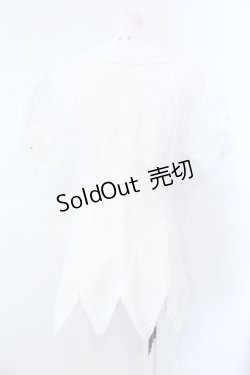 画像3: Jane Marple / ランダムカット丸襟ブラウス  シロ O-25-06-26-077-JM-BL-OW-ZT086