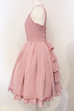 画像2: LIEF / ノーブルシフォンバッスルジャンパースカート  ピンク O-25-06-26-009-LO-OP-IG-OS