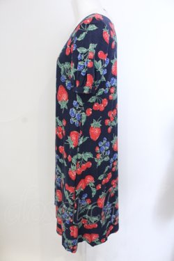 画像2: Jane Marple / マルティプルフルーツフレアーワンピース M ネイビー O-25-06-26-083-JM-OP-OW-OS