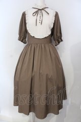 m petit by misako / ナシジムジキリカエワンピース L ブラウン O-25-06-26-010-LO-OP-IG-OS