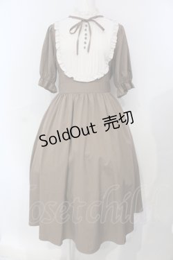 画像1: m petit by misako / ナシジムジキリカエワンピース L ブラウン O-25-06-26-010-LO-OP-IG-OS