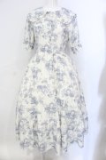 m petit by misako / トワルドジュイワンピース M アイボリー×ブルー O-25-06-26-011-LO-OP-IG-OS