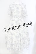 m petit by misako / トワルドジュイワンピース M アイボリー×ブルー O-25-06-26-011-LO-OP-IG-OS