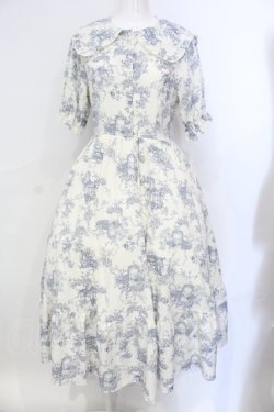 画像1: m petit by misako / トワルドジュイワンピース M アイボリー×ブルー O-25-06-26-011-LO-OP-IG-OS