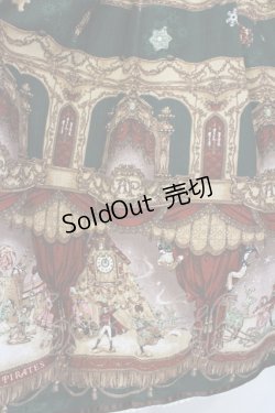 画像3: ALICE and the PIRATES / 雪降る聖夜の不思議な贈り物柄プレゼントリボンジャンパースカート  グリーン O-25-06-26-094-PA-OP-OW-OS