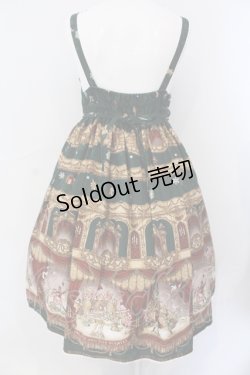 画像5: ALICE and the PIRATES / 雪降る聖夜の不思議な贈り物柄プレゼントリボンジャンパースカート  グリーン O-25-06-26-094-PA-OP-OW-OS