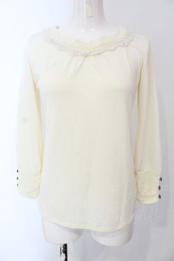 画像1: axes femme / レース重ねインナープルオーバー M キナリ O-25-06-26-100-AX-TO-OW-OS