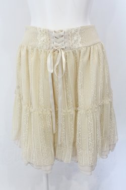 画像1: axes femme / レーシーミニスカート M キナリ O-25-06-26-101-AX-SK-OW-OS