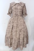 m petit by misako / トワルドジュイセーラーワンピース M ピンクベージュ O-25-06-26-012-LO-OP-IG-OS