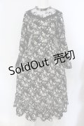 Kurumi Collaboration / KRハナジゴスリーブワンピース LL クロ O-25-09-03-1005-LO-OP-IG-OS