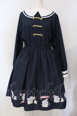 画像1: サンリオ / ナポレオンプリントワンピース 3L ネイビー タキシードサム O-25-06-26-016-EL-OP-IG-OS
