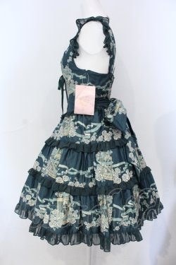 画像3: metamorphose / Rose Cageティアードジャンパースカート  グリーン O-25-06-26-018-ME-OP-IG-OS