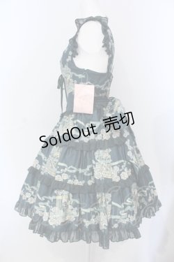 画像3: metamorphose / Rose Cageティアードジャンパースカート  グリーン O-25-06-26-018-ME-OP-IG-OS