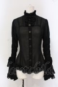 metamorphose / シャーリング姫袖ブラウス（シフォンジョーゼット）  クロ O-25-06-26-022-ME-BL-IG-OS