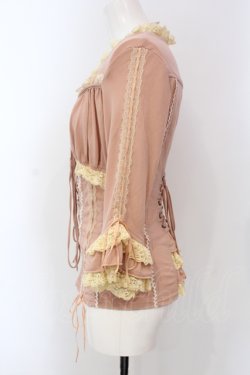画像3: Ozz oneste / レースアップスクエアネックトップス  ピンク×生成り O-25-06-26-025-OO-TO-IG-OS