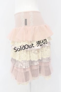 画像2: Ozz oneste / 異素材ティアードスカート  ピンク O-25-06-26-026-OO-SK-IG-OS