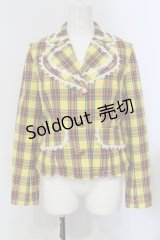 BABY,THE STARS SHINE BRIGHT / タータンチェックジャケット  イエロー O-25-06-28-028-BA-JA-OW-OS