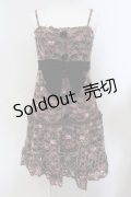 LIZ LISA / BIGリボン花柄起毛ワンピース  ブラウン O-25-06-28-032-LO-OP-OW-OS
