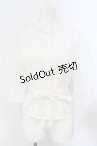 Sheglit / チェックパフブラウス M ホワイト O-25-06-28-034-EL-BL-OW-OS
