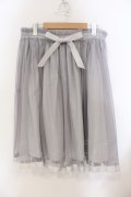 F＆A / リボン付きチュールスカート F グレー O-25-06-28-036-LO-SK-OW-OS
