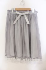 画像1: F＆A / リボン付きチュールスカート F グレー O-25-06-28-036-LO-SK-OW-ZT252 (1)