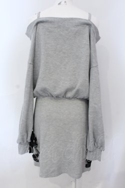 画像3: Ank Rouge / スピンドルオフショルスウェットワンピース M グレー O-25-06-28-040-CA-OP-OW-OS