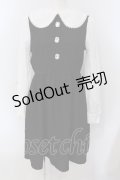 Ank Rouge / ジャガード丸襟ワンピース M クロ×シロ O-25-06-28-045-CA-OP-OW-OS