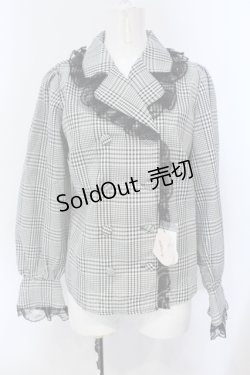 画像1: Ank Rouge / ダブルボタンブラウス M クロ O-25-06-28-050-CA-BL-OW-OS